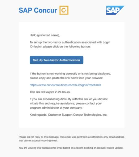 SAP Concur Two Factor Authentication (2FA) Setup Guide for End Users ...